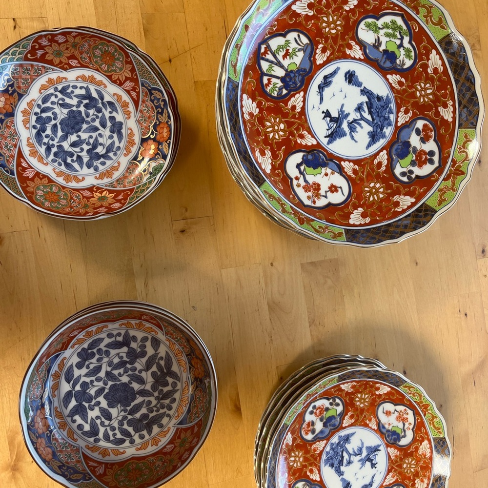 Stunning Imari Dinnerware-by Takahashi and Gumps Karakusa